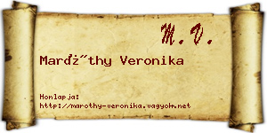 Maróthy Veronika névjegykártya